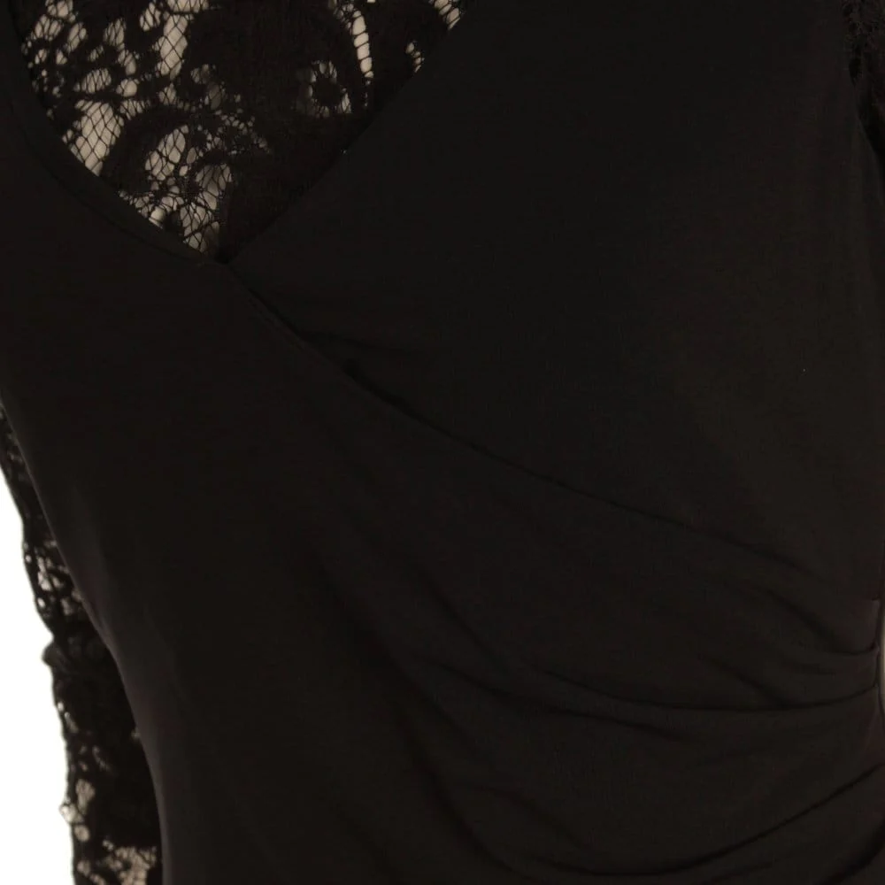 Apanage Lace Top Effect Dress Black - Image 7
