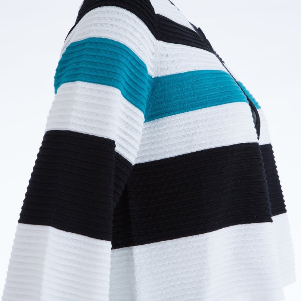 Caractere 3/4 Wide Sleeve Stripe Ribbed Cardigan Multi - Image 6